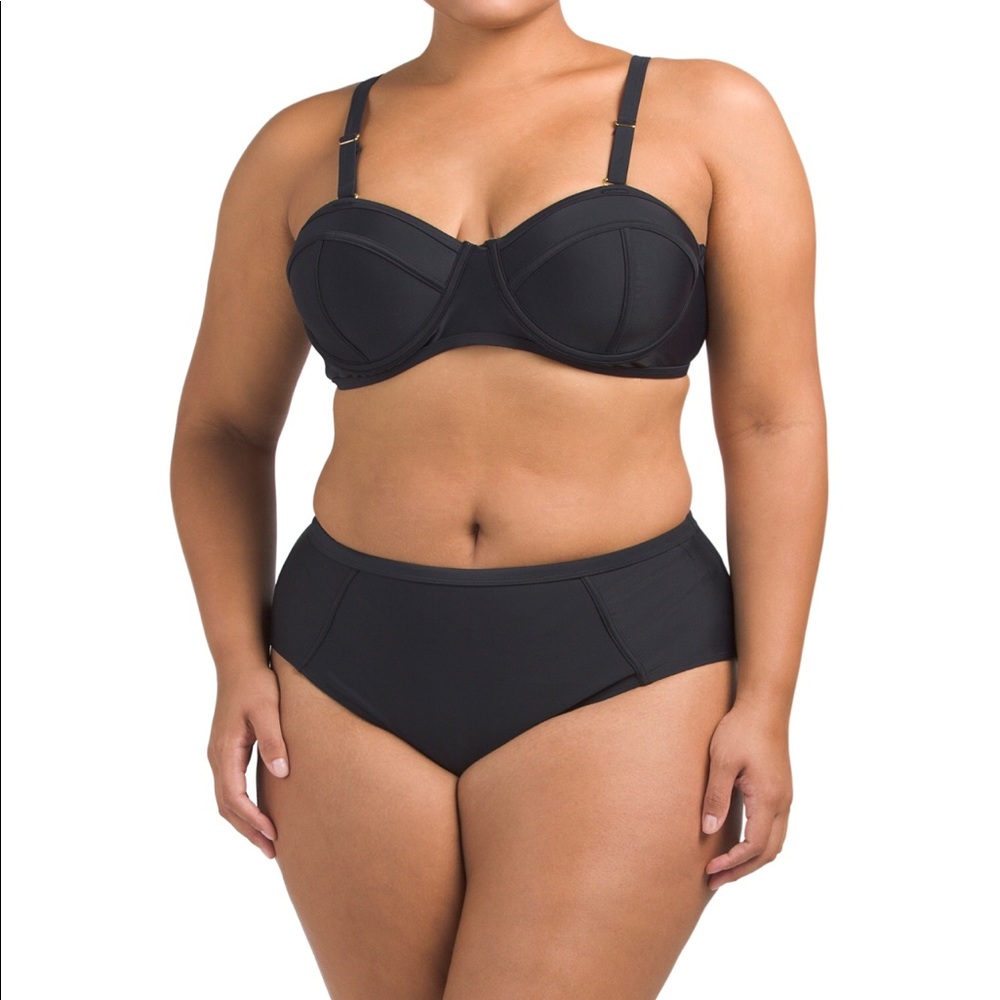 NWT Paramour 2Pieces Black Bikini with High Waist